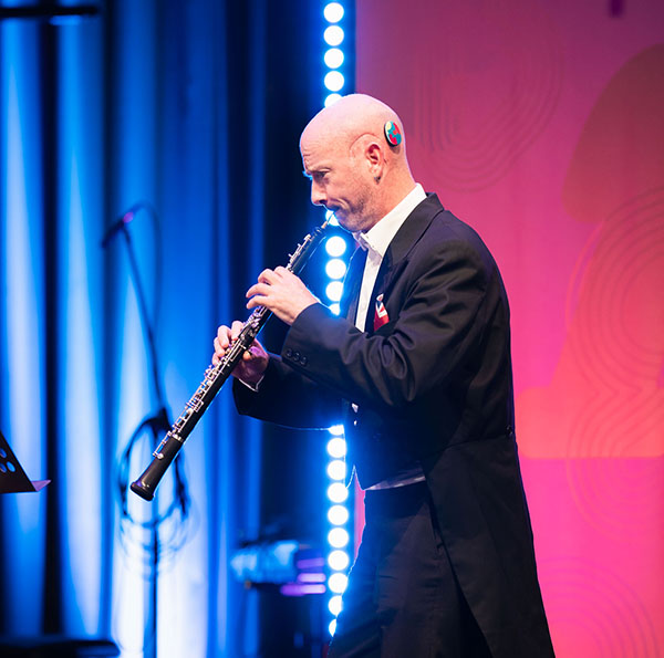 Russell playing the Oboe at Sound Sensation Russell playing the Oboe at Sound Sensation